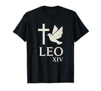Leone XIV Croce Colomba Fede Cattolica Papa Americano Maglietta