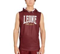 LEONE 1947 Logo Hooded Sleeveless t-Shirt, Canottiera Uomo, Bordeaux, XL