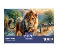LeoneJigsaw Puzzle Impossibili 1000 Pezzi Montagna foresta Decorazione Per La Casa. Giochi Rilassamento E Intelligence Per Adulti E Ragazzi Da 14 Anni 38x26cm/1000pcs