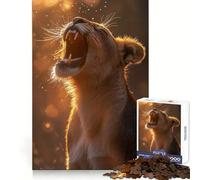 Leonessa ruggente nella luce dorata - Puzzle difficile per adulti, 1000 pezzi, gioco di logica e abilità per tutta la famiglia, taglio preciso, oggetto da collezione (50x75cm)
