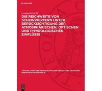 Leonhard Foitzi Die Reichweite Von Scheinwerfern Unter Berück (Copertina rigida)