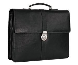 Leonhard Heyden Bergamo Cartella in pelle 40 cm Scomparto per laptop nero