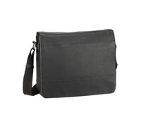 Leonhard Heyden Hamburg Messenger in pelle 32 cm Scomparto per laptop nero