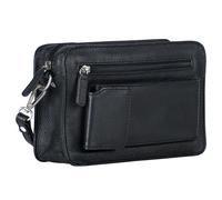 Leonhard Heyden Borsa Berlin da uomo in pelle 22 cm nero