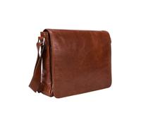 Leonhard Heyden Cambridge Messaggero Vera Pelle 32 cm Vano porta PC marrone