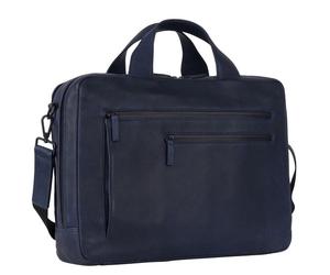 Leonhard Heyden Cartella in pelle Hague 40 cm con scomparto per laptop blu