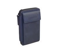 Leonhard Heyden Borsa mobile Aia in pelle 11 cm blu
