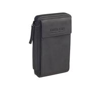 Leonhard Heyden Borsa mobile Aia in pelle 11 cm nero