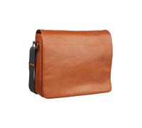 Leonhard Heyden Hamburg Cartella Messenger Vera Pelle 38 cm Vano porta PC marrone