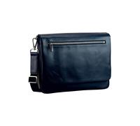 Leonhard Heyden Montreal Messaggero Vera Pelle 36 cm blu
