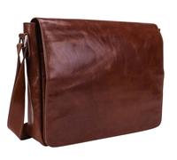 Leonhard Heyden Cambridge Messenger in pelle 38 cm Scomparto per laptop marrone