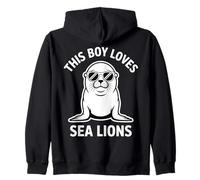 Leoni marini Divertente Leone Marino Felpa con Cappuccio