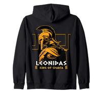 Leonida Re di Sparta Guerriero Spartano Epico Antica Grecia Felpa con Cappuccio