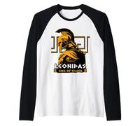 Leonida Re di Sparta Guerriero Spartano Epico Antica Grecia Maglia con Maniche Raglan