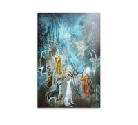 Leonora Carrington - Poster artistico da parete con flauto magico il concerto, stampa su tela, per camera da letto e soggiorno, 60 x 90 cm