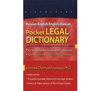 Leonora Chernyakho Russian-English/English-Russian Pocket Legal Dict (Tascabile)