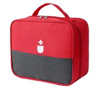 Leonshco Borsa per medicinali di grande capacità, borsa da viaggio, borsa impermeabile di primo soccorso, custodia medica, custodia per medicinali per scuola/viaggi/campeggio/casa (rosso)