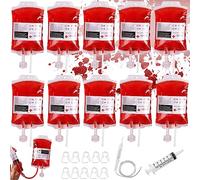 Leonshco Sangue artificiale per Halloween, 100 ml, 60 ml, latte in lattice liquido, 2 spugne cosmetiche e spatole, professionale Fake Blood altamente realistico, lavabile, ottimo per trucco di