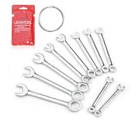 LEONTOOL 10 mini chiavi a rotella standard SAE da 5/32 a 7/16", per tecnici automobilistici e utenti industriali