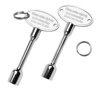 LEONTOOL 2 chiavi universali per valvole del gas per camini a gas e fornaci, chiavi di ricambio lucide da 7,6 cm con portachiavi per caminetti esterni, adatta sia a sfera girevole da 1/4" che da 5/16"