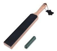 LEONTOOL 2 pz kit di strop in pelle Double Face Affilatura Paddle Block Sharpener con composto di lucidatura Coltello Stropping Tool Set per lucidatura superficie metallica Pelle Strop di lappatura