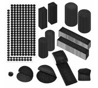 LEONTOOL 268 strisce autoadesive adesive con punti autoaderenti rotondi e clip autoadesive quadrate, nastro biadesivo per montaggio a parete per casa e ufficio