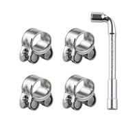 LEONTOOL 4 morsetti per tubi regolabili con chiave inglese da 23-25 mm, resistenti e regolabili, in acciaio inox 304, per tubi turbo per intercooler, termosifoni, riscaldatori e tubi ad alta pressione