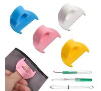 LEONTOOL 4 pezzi 3 mm/4 mm Edge Lock calibro cucito, strumento di misurazione ago da cucito mini righello cucito fai da te kit di cucito strumento con clip elastiche e raccoglitore filo per