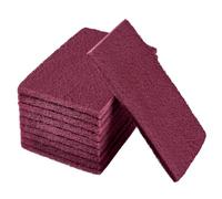 LEONTOOL 8" x 5" Maroon Scuff Sutter Purpose General Purpose, confezione da 10 tamponi per auto per graffiare, decapaggio, levigatura, preparazione del primer per vernice