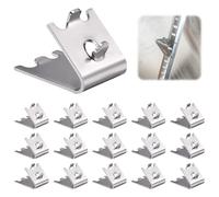 LEONTOOL 920158 Pinze per scaffale del frigorifero, Confezione da 16 morsetti per scaffale del congelatore, clip per scaffale frigo congelatore in acciaio inossidabile per pilastri quadrati con