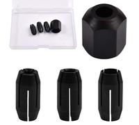 LEONTOOL CN1 389244-00 389243-00 389243-00 - Set di 3 pinze per utensili da taglio (1/8", 5/32", 1/4") e 1 dado, compatibili con utensili per sega a spirale Rotozip e router per cartongesso