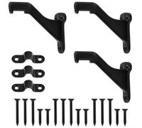 LEONTOOL Confezione da 3 staffe per corrimano per scale, hardware di supporto resistente per ristrutturazione domestica, ringhiere per scale, guardrail e corrimano per centri commerciali, corridoi