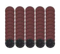 LEONTOOL Confezione da 50 dischi abrasivi a cambio rapido da 5 cm, grana 180, per trapano rivestito in ossido di alluminio, accessori per smerigliatrice, strumento per il condizionamento delle