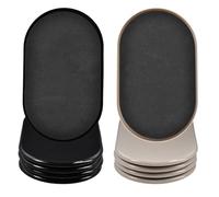 LEONTOOL Confezione da 8 grandi cursori per mobili per moquette e pavimenti in legno, riutilizzabili, ovali, in plastica, per spostare mobili pesanti, movimento senza sforzo e protezione delle