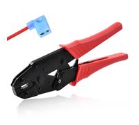 LEONTOOL Crimpatrice per terminali a bandiera per connettori a forcella ad angolo retto in nylon 16-10 AWG, pinza crimpatrice per connettori a forcella a 90 gradi, strumento di crimpatura elettrico a
