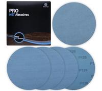 LEONTOOL Dischi abrasivi a rete da 22,9 cm, grana 120, confezione da 5 dischi abrasivi per cartongesso senza polvere, ossido di alluminio, compatibili con levigatrice orbitale casuale e levigatrice