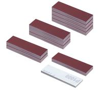 LEONTOOL Kit di 100 micro levigatrici a grana 1000, 8,9 x 3 cm, strisce di carta vetrata con gancio e anello, ricariche per levigatrice per dettagli per lavori in legno, spazi ristretti e progetti di