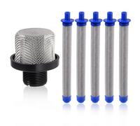 LEONTOOL Kit di ricambio per filtro spray, include 1 filtro di ingresso 288716 e 5 filtri per pistola a vernice airless 288749, compatibile con pistole a vernice airless