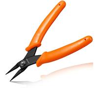 LEONTOOL Mini pinze a becco rotondo con ganasce lisce naso a punta speciale Pinzetta da 5 pollici Pinze per naso Pinze per naso con punta di diametro 1 mm Pinze per naso sottili Pinze