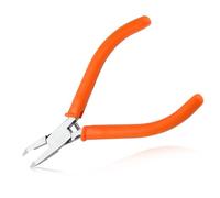 LEONTOOL Pinze diagonali piccole a filo con punta angolata di 38 gradi, taglio diagonale da 11,4 cm, taglio laterale di precisione, per elettronica, creazione di gioielli, modellini