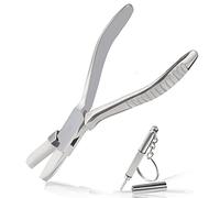 LEONTOOL Pinze per occhiali a mascella in nylon a naso piatto 6 pollici Pinze per occhiali da vista per riparazione occhiali Strumenti di assemblaggio e regolazione Ottico strumento con cacciavite