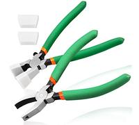 LEONTOOL Set di 2 pinze da corsa in vetro con 2 paia di punte in gomma di ricambio per portachiavi pinze per vetri colorati per il taglio del vetro