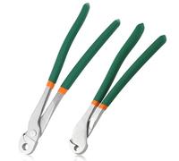 LEONTOOL Set di 2 pinze J-Clip, pinza per costruzione a gabbia robusta, pinza a J ergonomica a becco dritto e curvo per la costruzione di gabbie per conigli, pollai e altro ancora