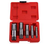 LEONTOOL Set di 5 rubinetti per tubi NPT da 1/8", 1/4", 3/8", 1/2", 3/4", filettatura da 3/4", set di rubinetti NPT in acciaio Gcr15 per filettature accurate, strumenti assortiti per idraulici