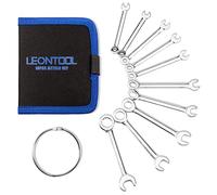 LEONTOOL Set di chiavi piccole, metriche da 4 mm a 11 mm, chiavi a chiave con anello portachiavi, set standard con custodia portatile