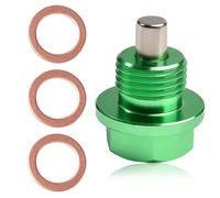 LEONTOOL Tappo magnetico per scarico dell'olio M16 x 1,5, in lega di alluminio, con guarnizioni in rame rosso, universale, a prova di perdite, accessori per auto per la maggior parte dei veicoli, moto