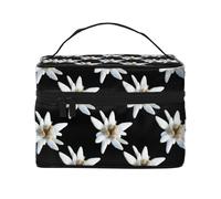 Leontopodium Edelweiss, Borsa per il trucco Borsa per cosmetici Borsa da toilette da viaggio portatile Astuccio per matite Astuccio da toilette