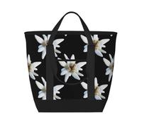 Leontopodium Edelweiss,Borsa porta pranzo grande capacità isolata per donne e uomini, lavoro, picnic, viaggi
