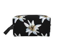 Leontopodium Edelweiss, organizer per cosmetici di grande capacità, borsa da viaggio per il trucco da donna