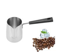 Leopacat Caffettiera Turca,Caffè Scaldaburro Mini Pentola Riscaldamento del Espresso In Acciaio Inossidabile Con Beccuccio per Cucinare, Scalda Cioccolato, Sciogliere Burro Bar Latte Art 350ml